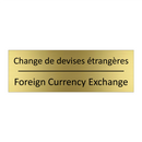 Change de devises étrangères - Foreign Currency Exchange