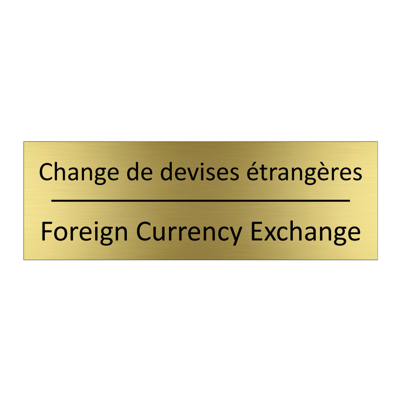 Change de devises étrangères - Foreign Currency Exchange