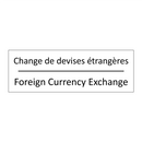 Change de devises étrangères - Foreign Currency Exchange