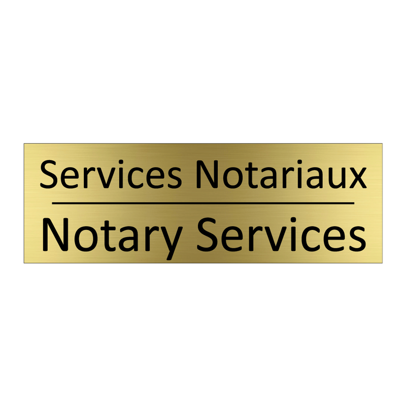 Services Notariaux - Notary Services