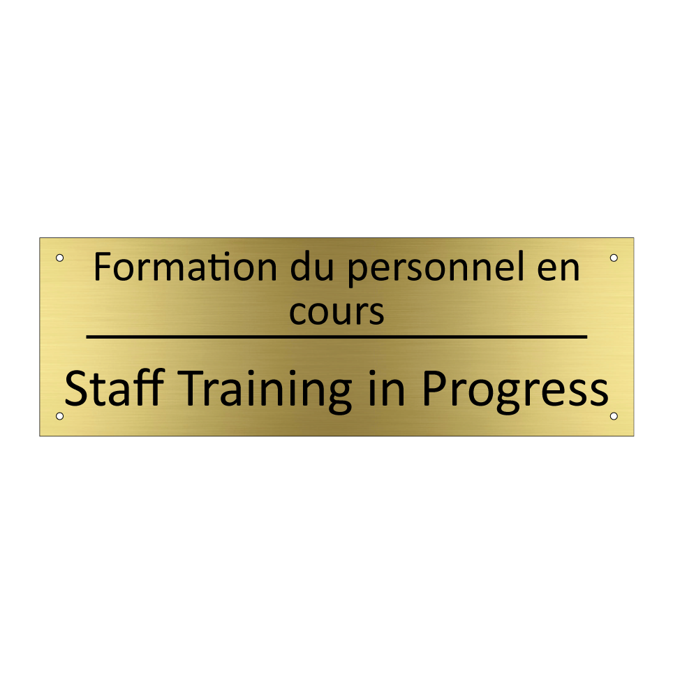 Formation du personnel en cours /.../ - Staff Training in Progress