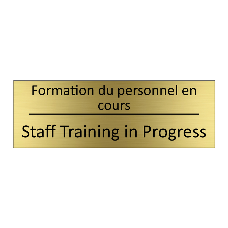 Formation du personnel en cours /.../ - Staff Training in Progress