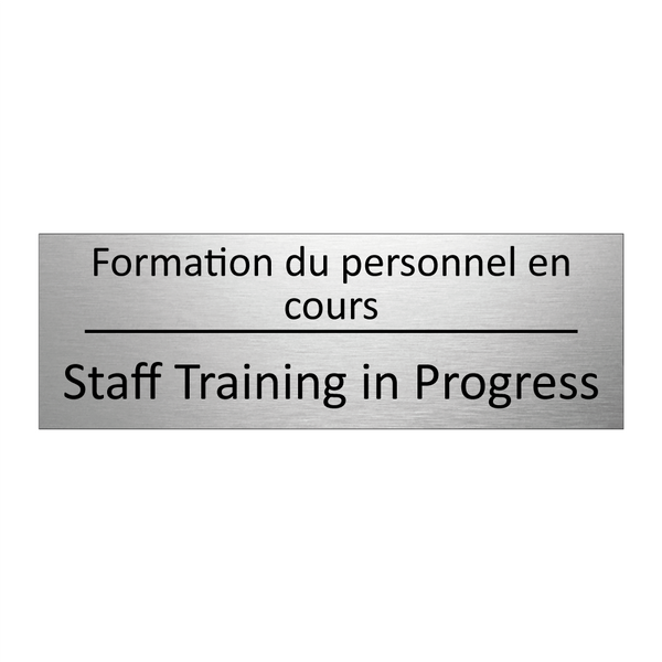 Formation du personnel en cours /.../ - Staff Training in Progress