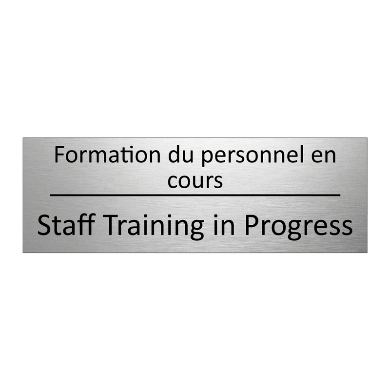 Formation du personnel en cours /.../ - Staff Training in Progress