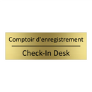 Comptoir d'enregistrement - Check-In Desk