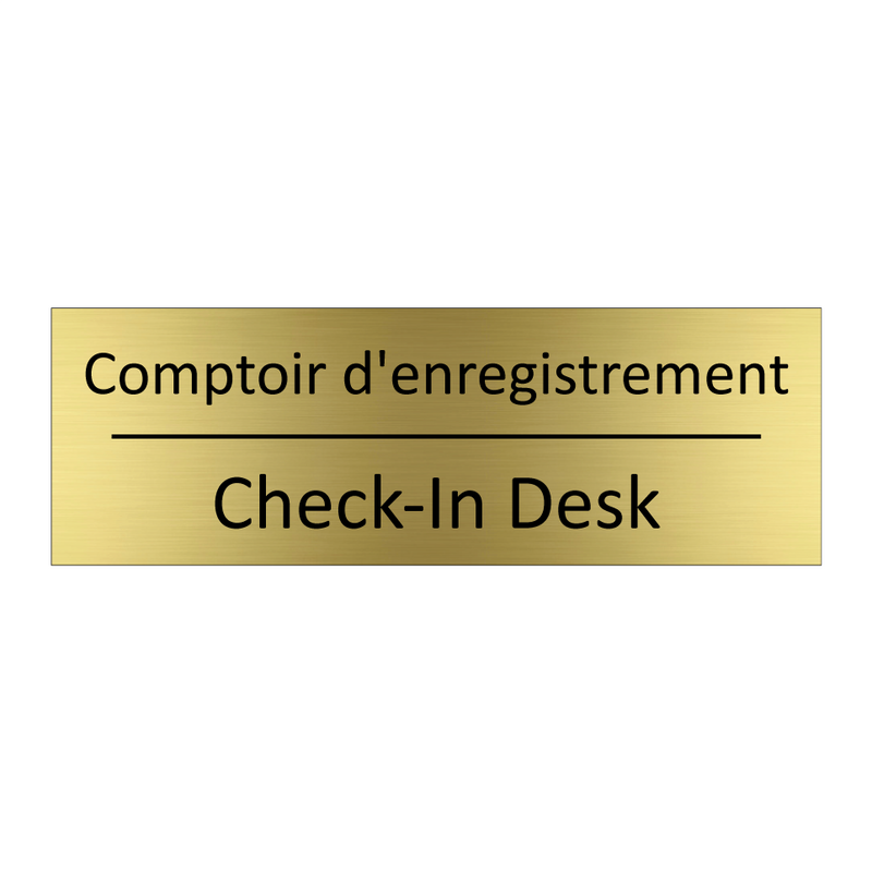 Comptoir d'enregistrement - Check-In Desk