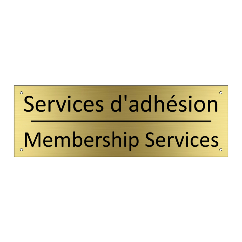 Services d'adhésion - Membership Services