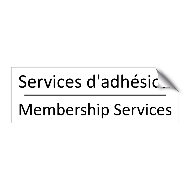 Services d'adhésion - Membership Services