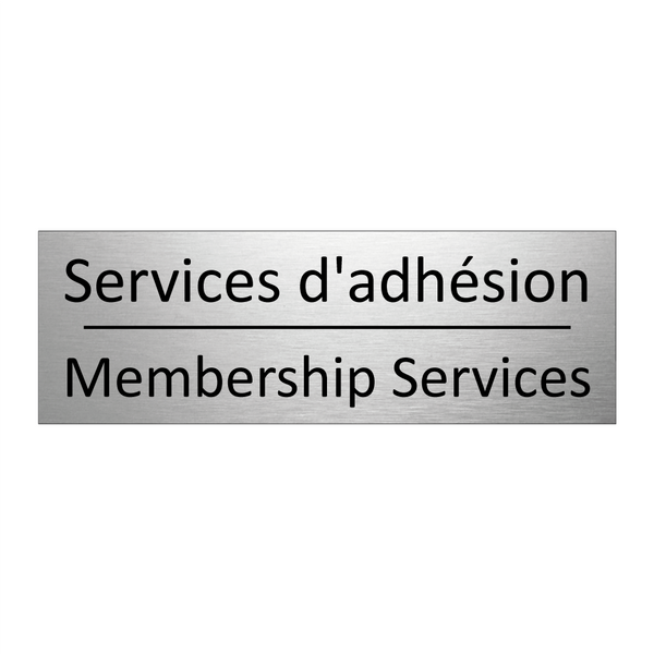 Services d'adhésion - Membership Services