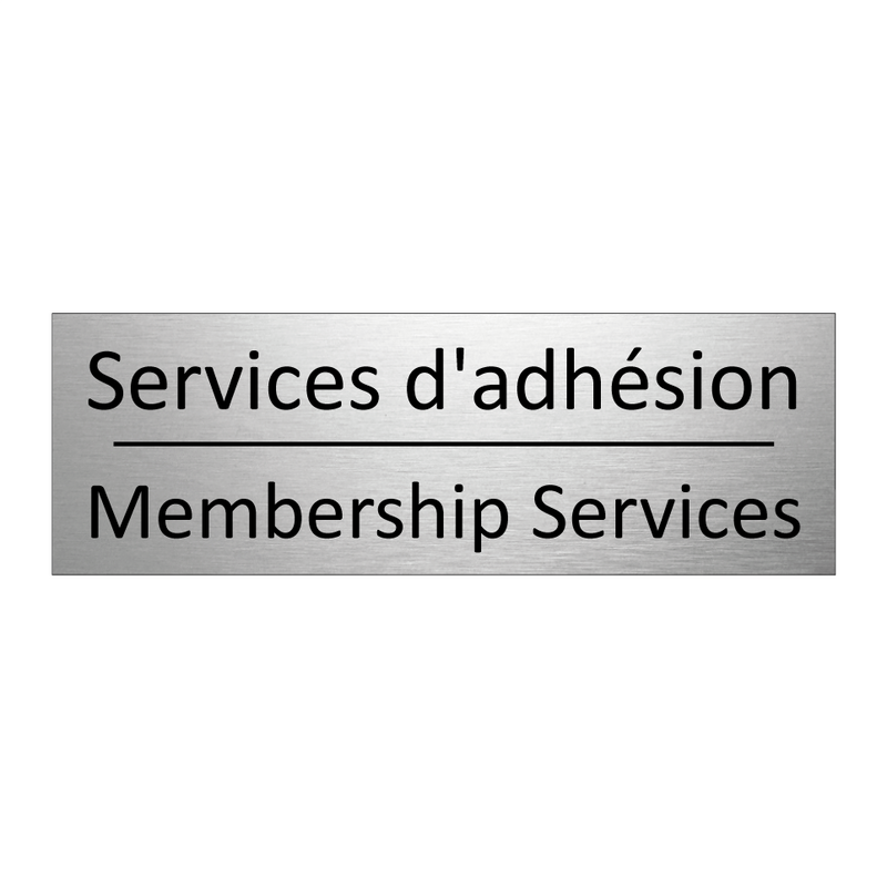 Services d'adhésion - Membership Services