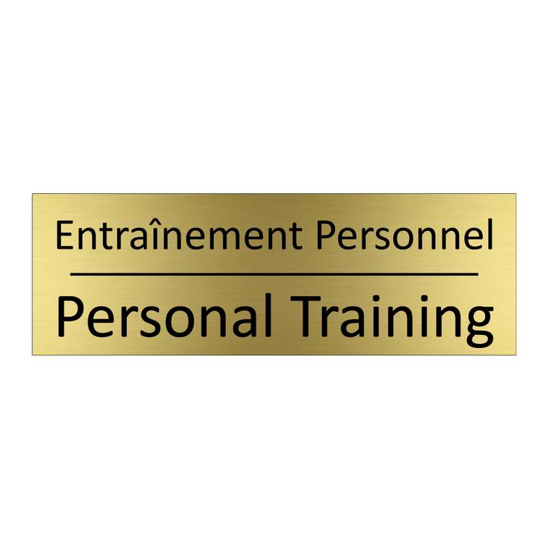 Entraînement Personnel - Personal Training