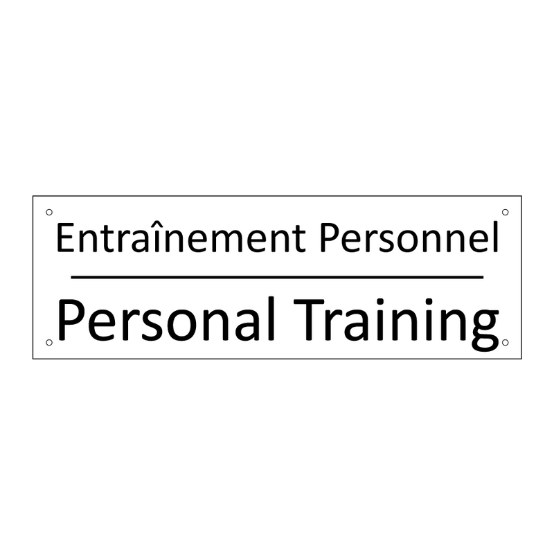Entraînement Personnel - Personal Training