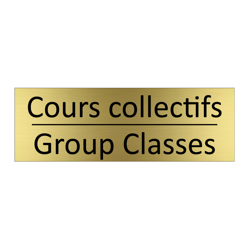 Cours collectifs - Group Classes
