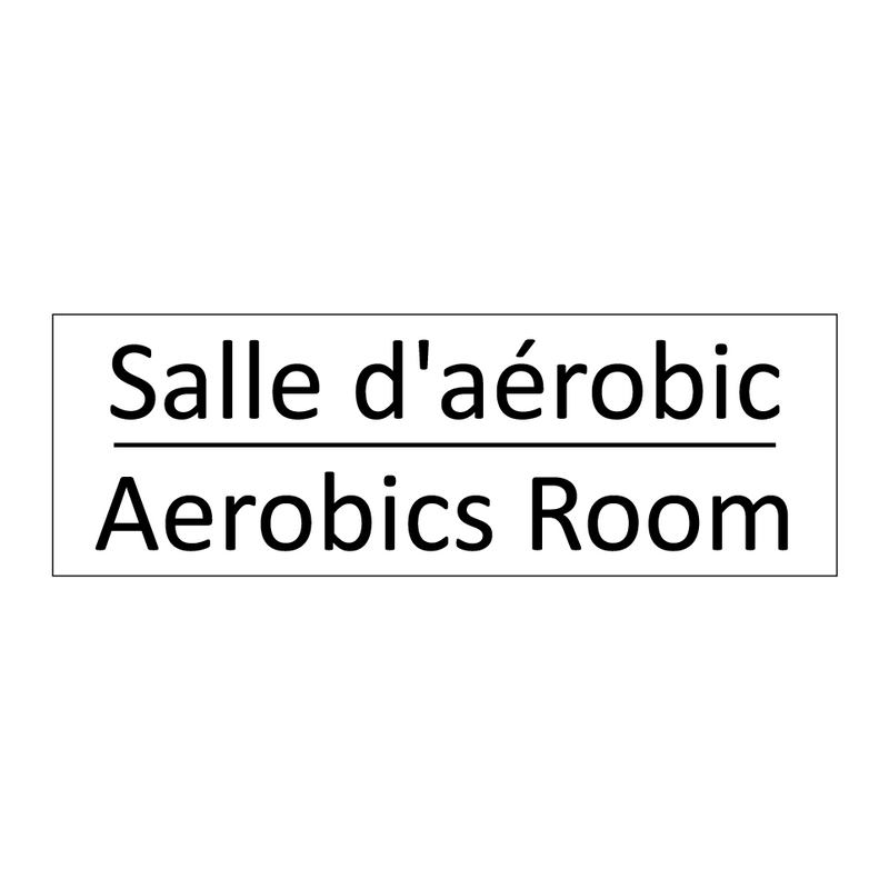 Salle d'aérobic - Aerobics Room