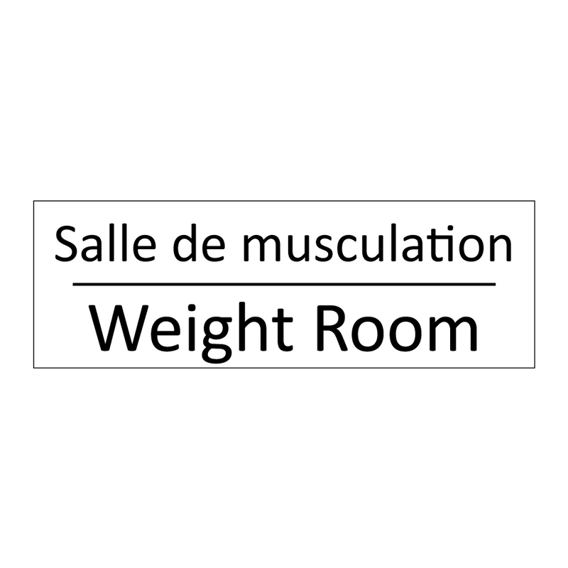 Salle de musculation - Weight Room
