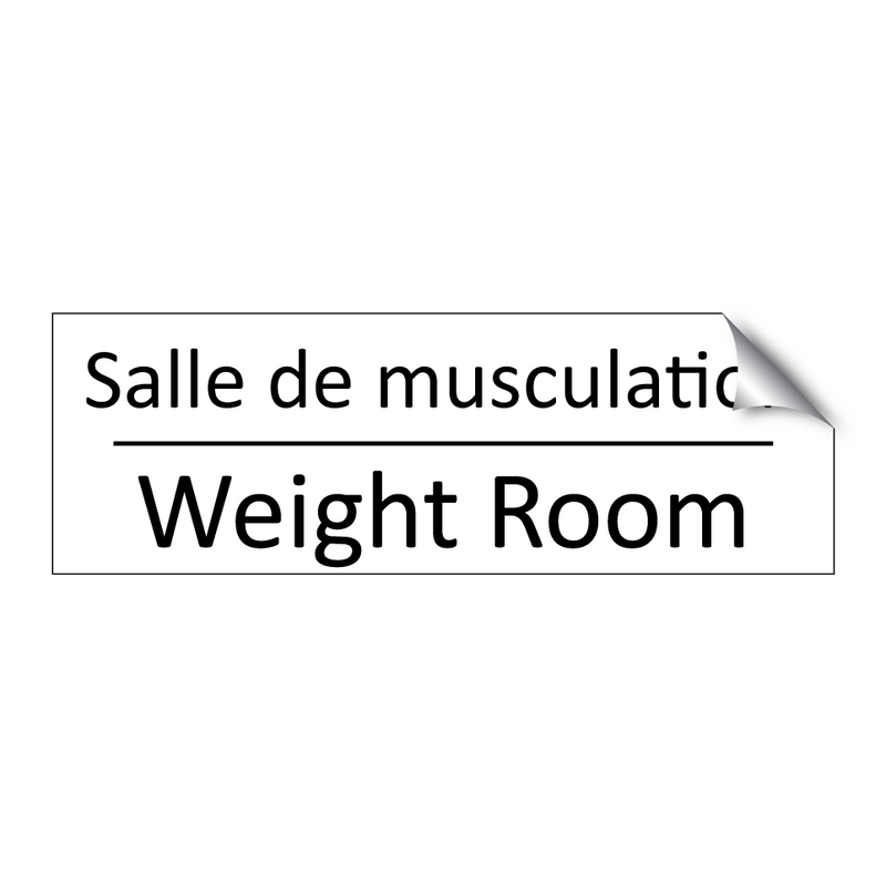 Salle de musculation - Weight Room