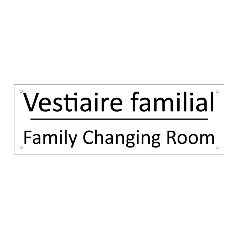 Vestiaire familial - Family Changing Room