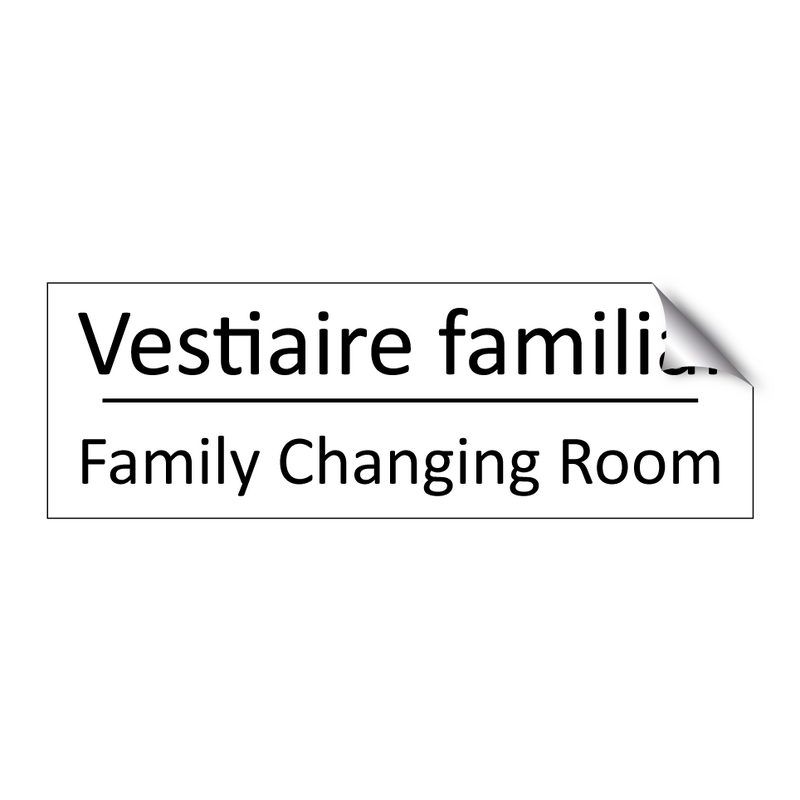 Vestiaire familial - Family Changing Room
