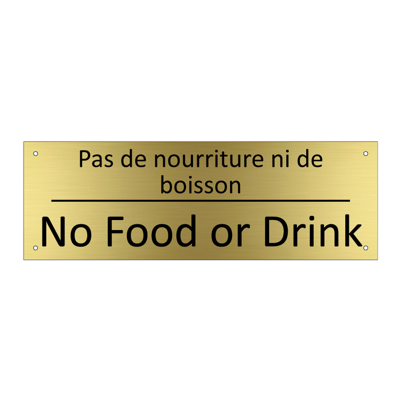 Pas de nourriture ni de boisson /.../ - No Food or Drink