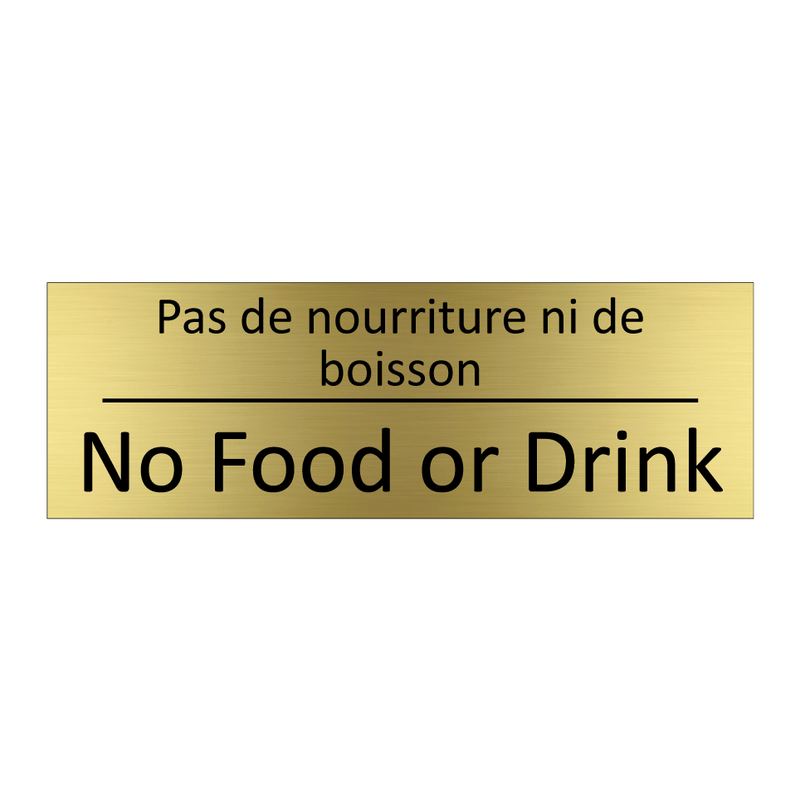 Pas de nourriture ni de boisson /.../ - No Food or Drink