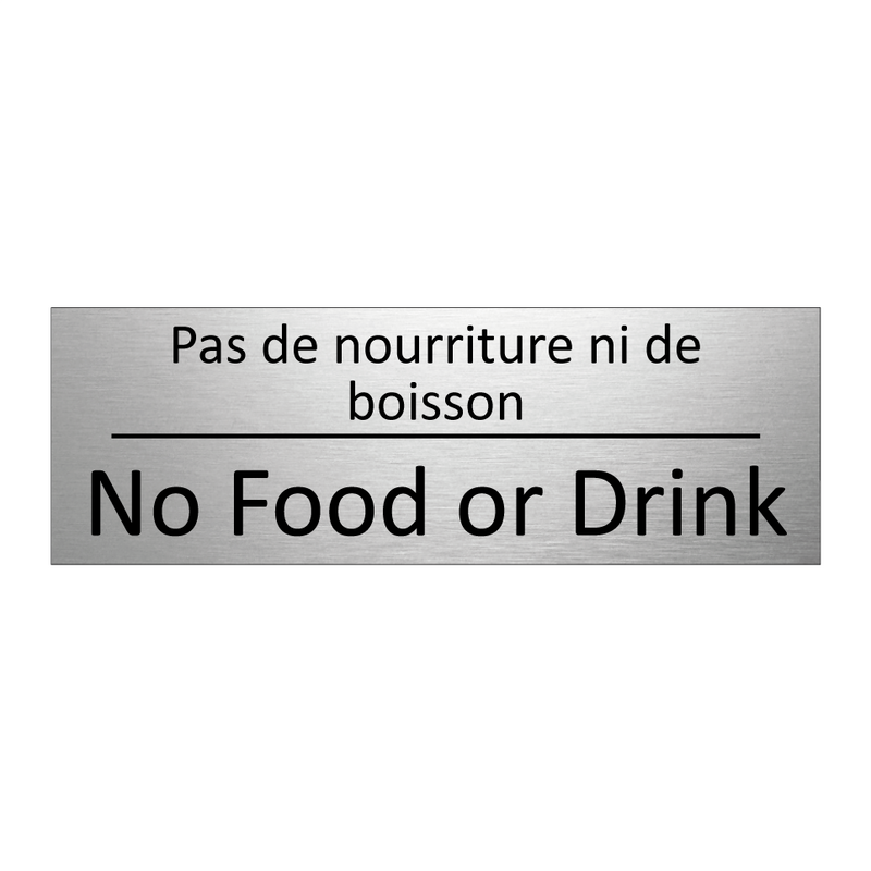 Pas de nourriture ni de boisson /.../ - No Food or Drink
