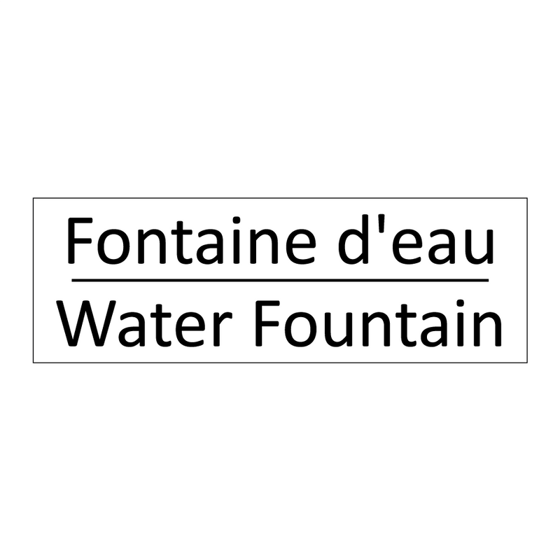 Fontaine d'eau - Water Fountain