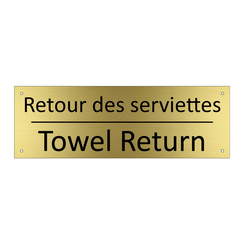Retour des serviettes - Towel Return