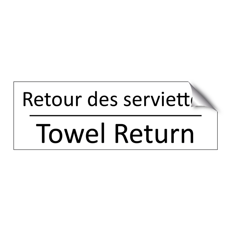 Retour des serviettes - Towel Return