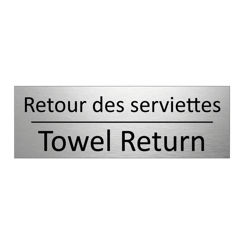 Retour des serviettes - Towel Return
