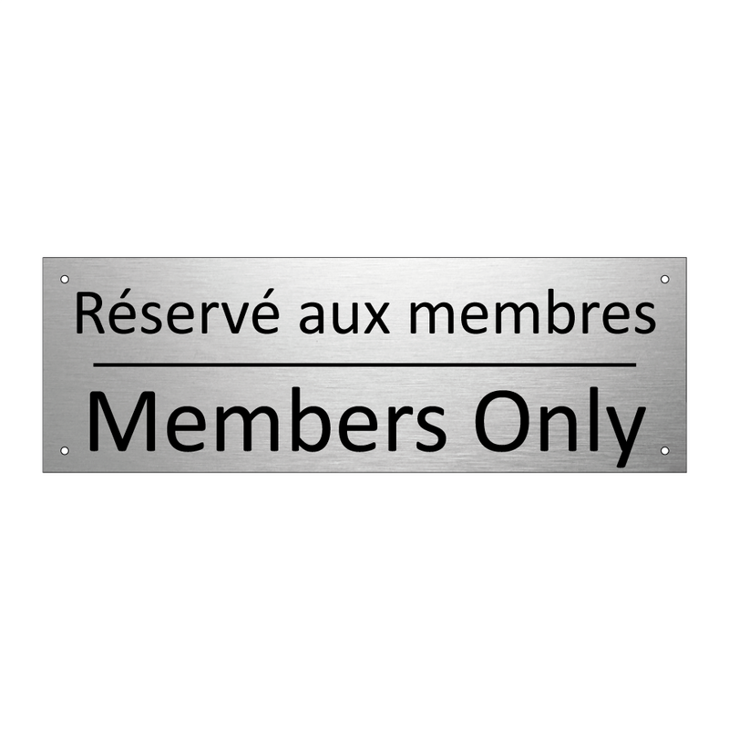 Réservé aux membres - Members Only