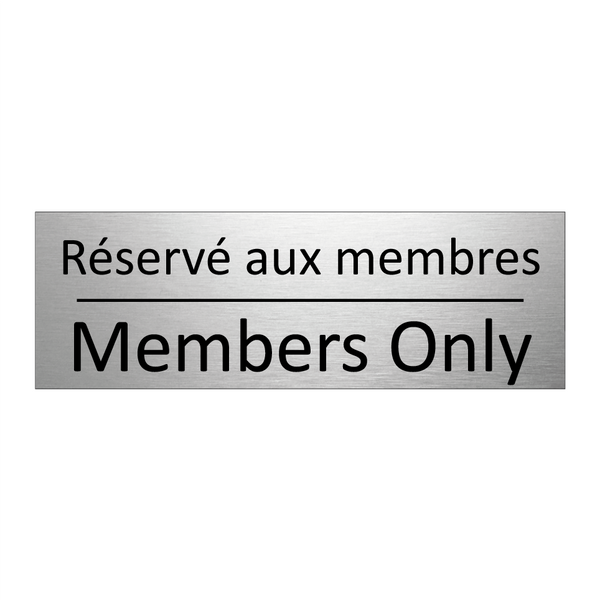 Réservé aux membres - Members Only