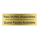 Pass invités disponibles - Guest Passes Available