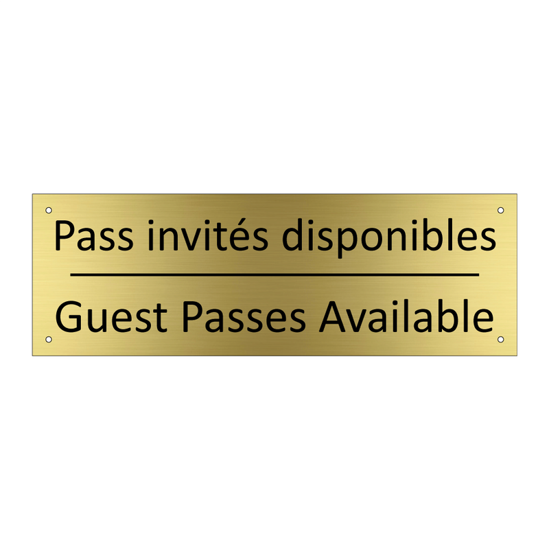 Pass invités disponibles - Guest Passes Available