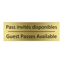 Pass invités disponibles - Guest Passes Available