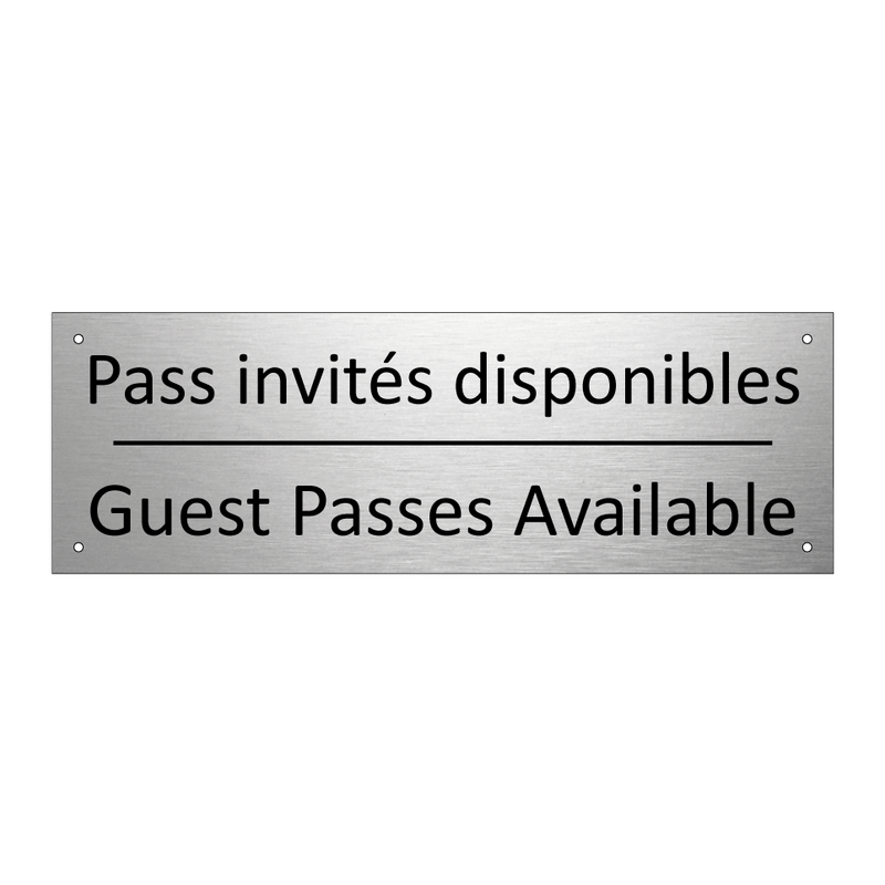 Pass invités disponibles - Guest Passes Available
