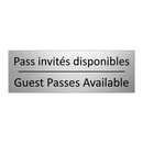 Pass invités disponibles - Guest Passes Available