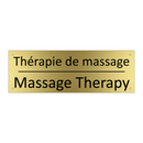 Thérapie de massage - Massage Therapy