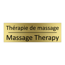 Thérapie de massage - Massage Therapy