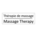 Thérapie de massage - Massage Therapy