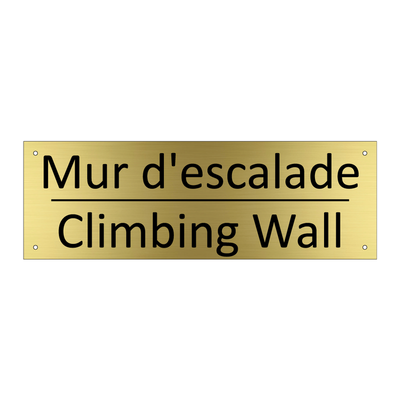 Mur d'escalade - Climbing Wall
