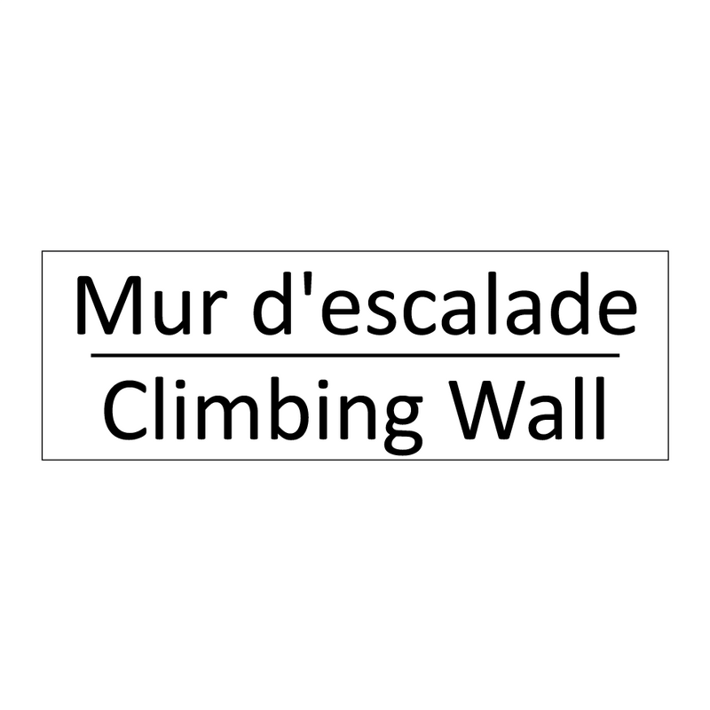 Mur d'escalade - Climbing Wall