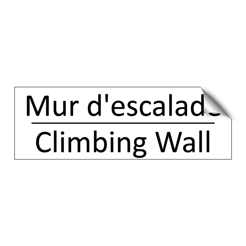 Mur d'escalade - Climbing Wall