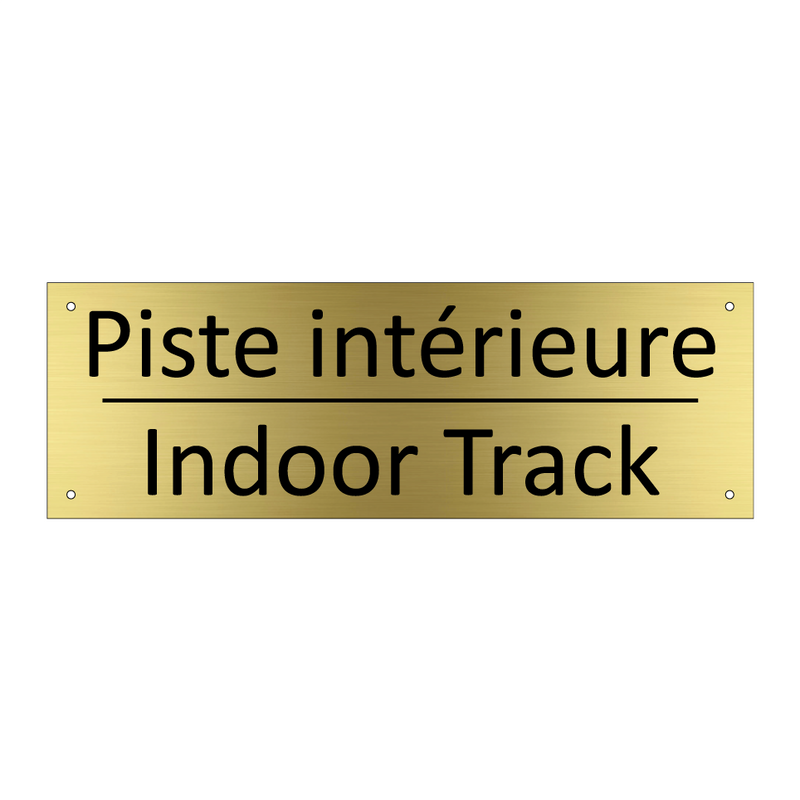 Piste intérieure - Indoor Track