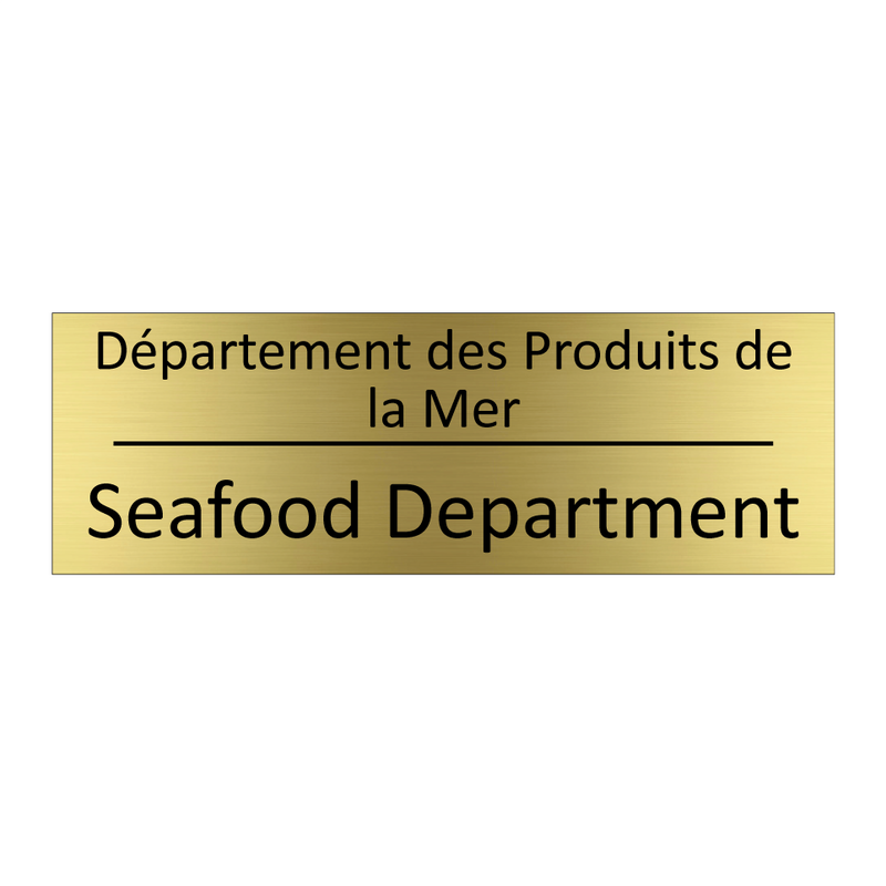 Département des Produits de la  /.../ - Seafood Department
