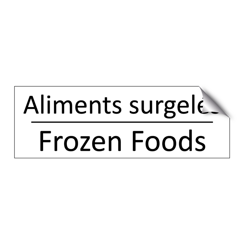 Aliments surgelés - Frozen Foods