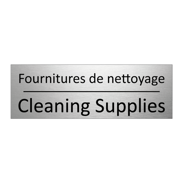 Fournitures de nettoyage - Cleaning Supplies