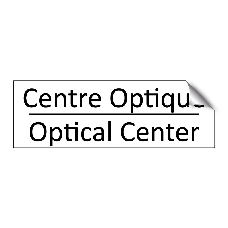 Centre Optique - Optical Center