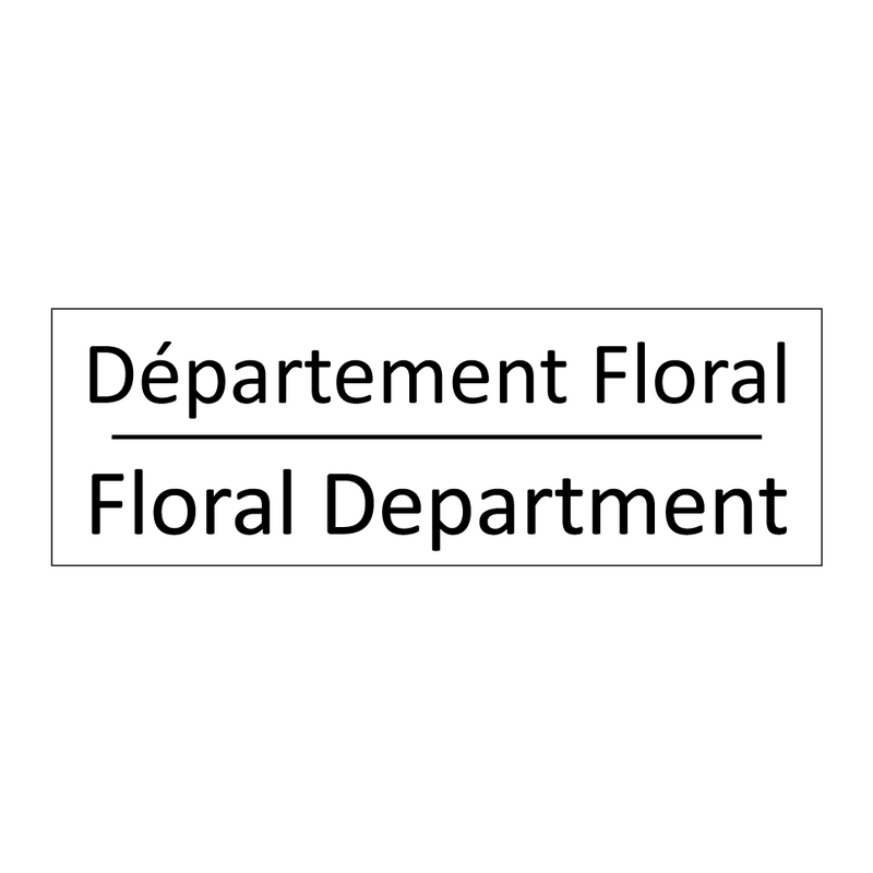 Département Floral - Floral Department