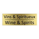 Vins & Spiritueux - Wine & Spirits