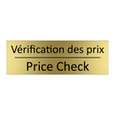 Vérification des prix - Price Check